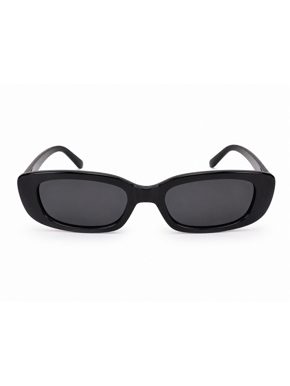 Black Retro Rectangle Sunglasses Women Y2K Narrow Frame Fashion Shades